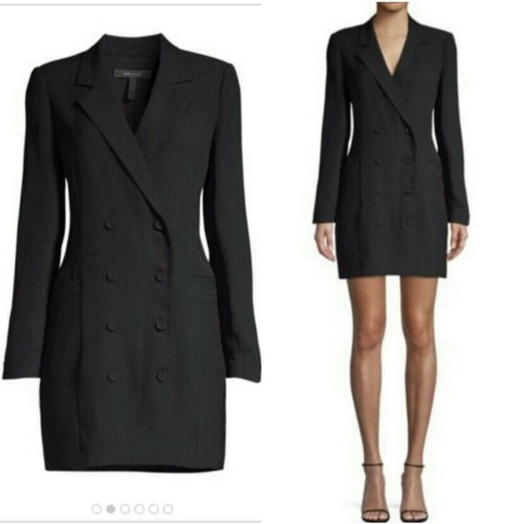 BCBGMaxAzria Jackets & Blazers - BCBG Black Haden Double Breasted Textured Jacket